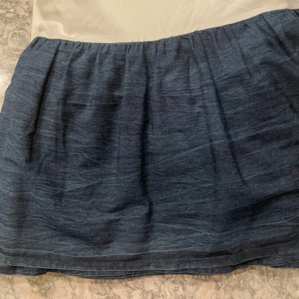 Queen denim bedskirt